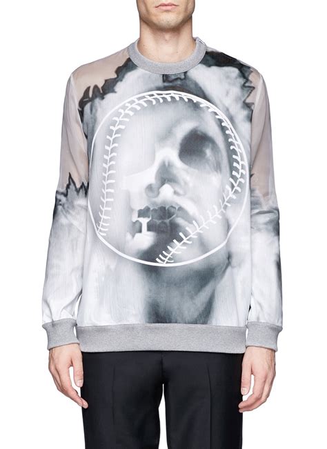 givenchy baseball print sweatshirt|Givenchy sweatshirt men.